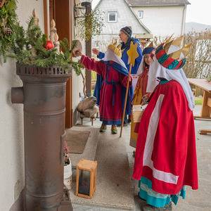 Die Sternsinger*innen waren in der Pfarre Kirchdorf an der Krems unterwegs