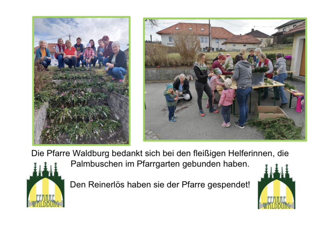Palmbuschenbinden 2023 / © Pfarre Waldburg Palmbuschenbinden 2023