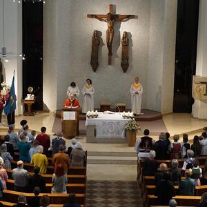 Gemeinsame Prozession von Marcel Callo und St, Quirinus