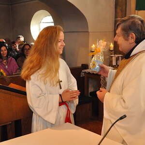 ein Dankeschön an unsere treue Ministrantin zum Abschied