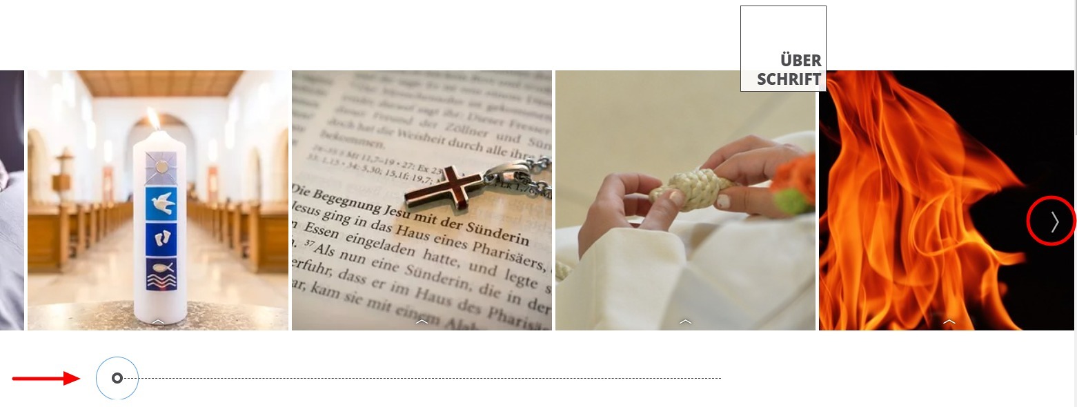 Screenshot Galerie - Slider Navigation
