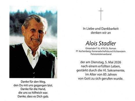 Alois Stadler / Bestattung Klaffenböck/Neukirchen