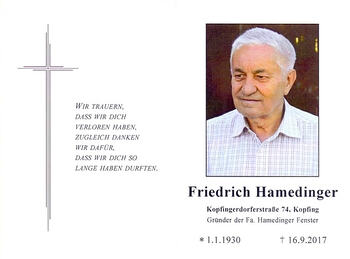 Friedrich Hamedinger / © Pfarrgemeinde Kopfing Friedrich Hamedinger