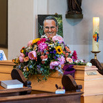 Der Sarg von Prälat Josef Mayr in der Kirche von Linz-St. Margareten.