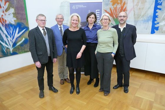 V.l. Rektor Christoph Niemand, Bischofsvikar Johann Hintermaier, Ass.-Prof.in Siglinde Lang, Martina Gelsinger, Univ.-Prof.in Anna Minta, Hubert Nitsch