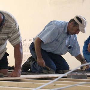 Impressionen vom Bodenverlegen am 09.08.2016