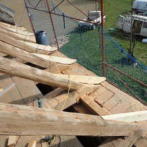 Renovierung Dach Doblkapelle / 2. Tag