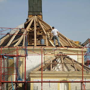 Renovierung Dach Doblkapelle / 2. Tag