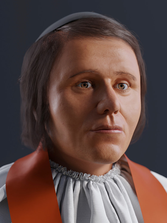 Eine Gesichtsrekonstruktion des Toten / (c) Lukas Fischer / 3D-Construct Eine Gesichtsrekonstruktion des Toten