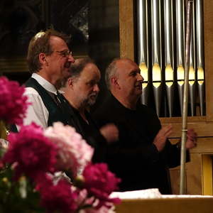 Kapellmeister Manfred Payrhuber, Organist Heinrich Reknagel und Domorganist Wolfgang Kreuzhuber