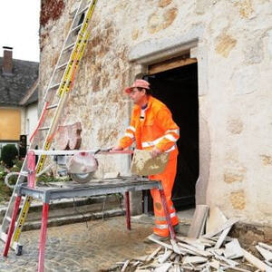 Stiege mauern, Pflasterung