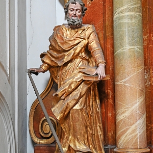Ursula-Altar: Statue des Hl. Simon von Franz Joseph Mähl on