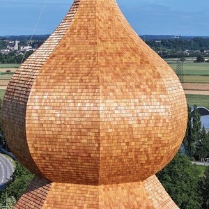 Erneuerung Zwiebelturm Pfarrkirche Burgkirchen