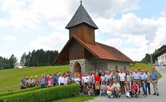Start der Wanderung bei der „Nadelbach“-Kapelle in Weitersfelden.