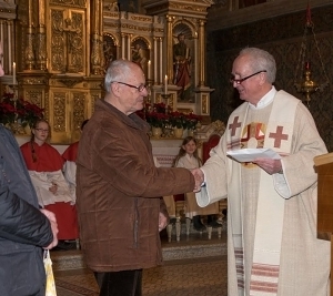 Ministrantenaufnahme und Danke an Albert Pesendorfer