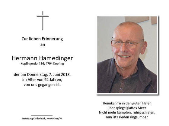 Hermann Hamedinger / Bestattung Klaffenböck Hermann Hamedinger