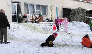 Schnee im Kindergarten