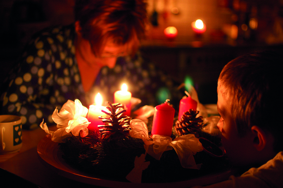 Zum Segnen des Adventkranzes