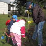 Arbeiten am Familienspielplatz