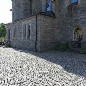 Finale bei Pflasterverlegung