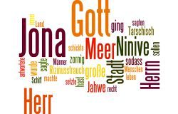 Wordcloud zum Buch Jona