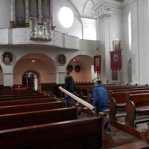 Fastentuch der Pfarrkirche Ostermiething