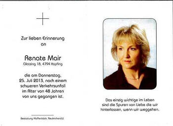 Renate Mair / © Pfarrgemeinde Kopfing Renate Mair