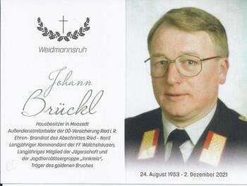 Totenbild Johann Brückl