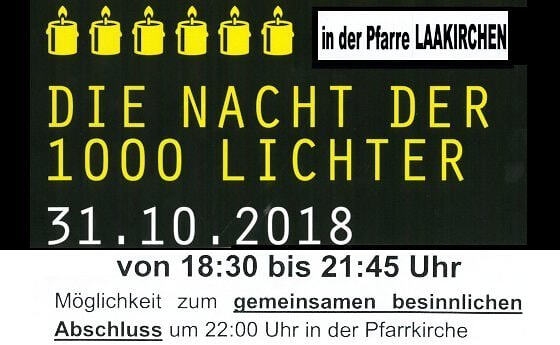 31. Oktober 2018 - 18:30 - 21:45 - Pfarre Laakirchen