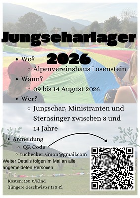 Jungscharlager 2026 Flyer