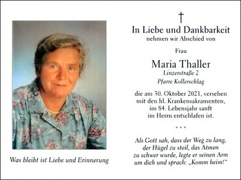 Maria Thaller