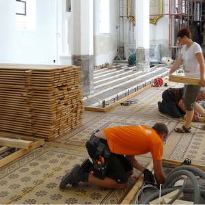 Impressionen vom Bodenverlegen am 04.08.2016