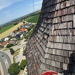 Erneuerung Zwiebelturm Pfarrkirche Burgkirchen
