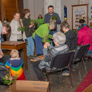 Palmbuschenbinden Pfarre Kirchdorf an der Krems