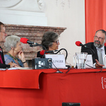 Podiumsdiskussion (v.l.) Mag. Matthäus Fellinger, Prof.in Dr.in Ulrike Wagner-Rau, Cecily Corti, Dr. Willy Weisz