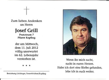 Josef Grill / © Pfarrgemeinde Kopfing Josef Grill
