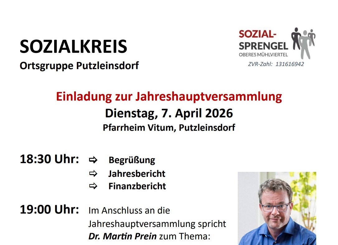 Einladung Jahreshauptversammlung