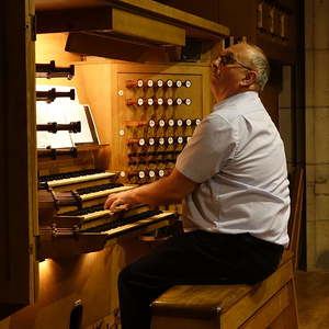 Wolfgang Kreuzhuber an der Rudigierorgel