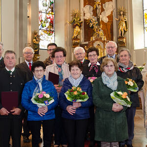 Ehrung langjähriger Kirchenchormitglieder