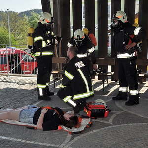 Feuerwehrsanitäter im Einsatz