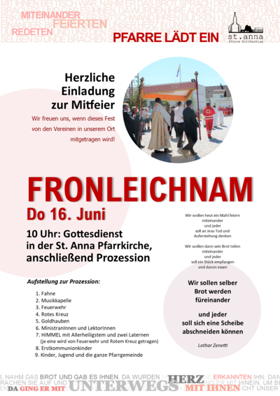 Plakat Fronleichnam