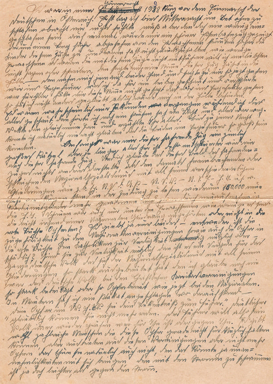 Handschrift Franz Jägerstätter. © Putz