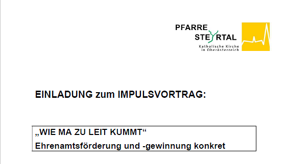 Impulsvortrag zur Ehrenamtsförderung