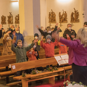 Palmsonntag Segnung der Palmzweige und Elementen für Kinder