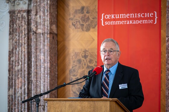 25. Ökumenischen Sommerakademie: Frieden stiften / © Diözese Linz - Kienberger Helmut Obermayr, Mitbegründer der Ökumenischen Sommerakademie und ehemaliger langjähriger Landesdirektor des ORF-Landesstudios OÖ.