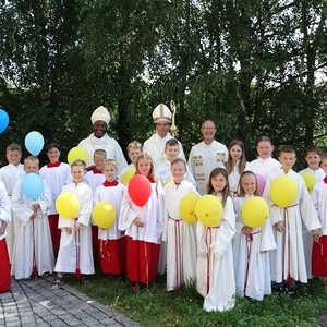 Minis vor dem Luftballonstart