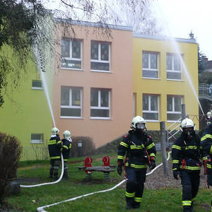 Feuerwehrübung im Kindergarten