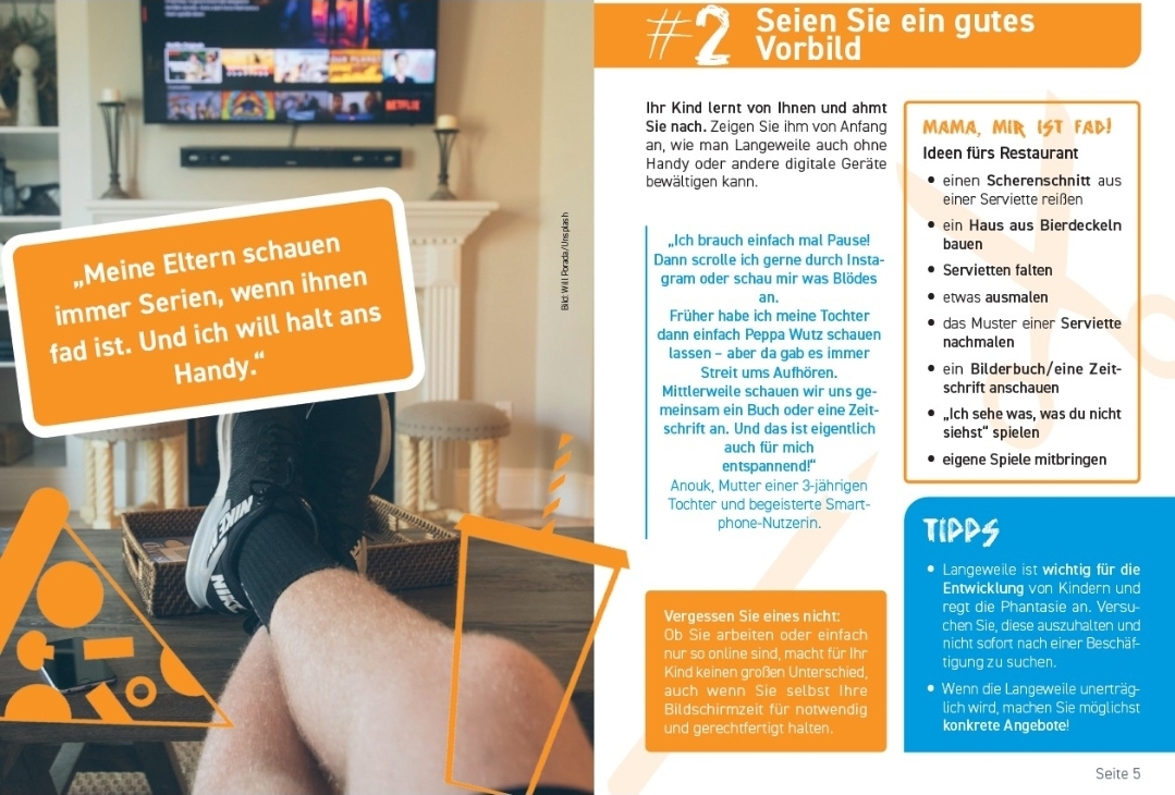 SaferInternet / Institut Suchtprävention Seien Sie ein gutes Vorbild