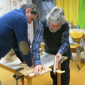 Gebetsschemel-Bau mit Josef