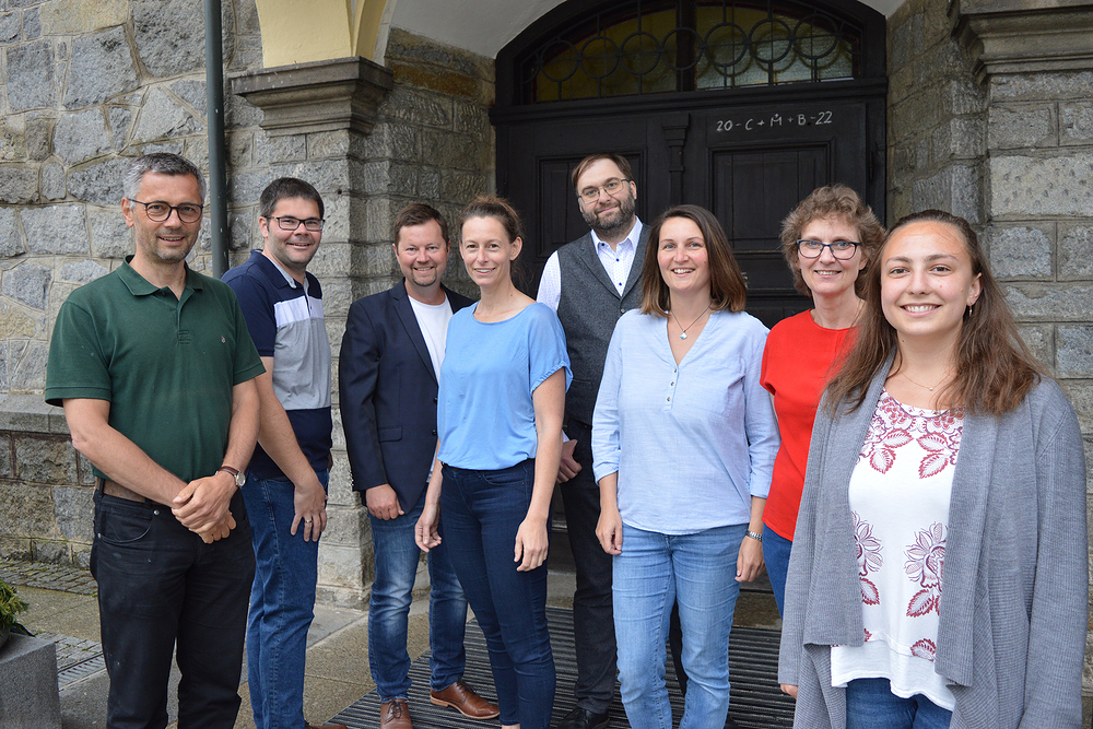 v. li n. re: Pfarrer Franz Wöckinger, Bernhard Prammer, Gerald Werner, Gudrun Rummerstorfer, Pastoralassistent (Krankenstandsvertreter) Andreas Haider, Elisabeth Wöss, Brigitte Böhm, Sarah Peterseil, (nicht am Foto Andreas Haslinger)